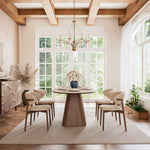 Load image into Gallery viewer, Walnut & Sintered-Stone Dining Set Oval Table + Matching Sideboard Cabinet