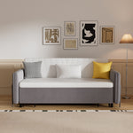 Load image into Gallery viewer, 66.9"Convertible Sofa Bed Modern Minimalist Style with Side Pockets