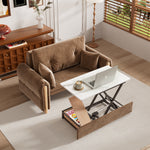 Load image into Gallery viewer, Modern Smart Sofa Bed with Built-in Electric Lift Coffee Table and Storage