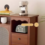 Load image into Gallery viewer, Walnut Sideboard with Rattan Arched Doors Ideal Storage Solution for Dining Room and Kitchen