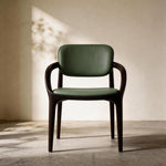 Load image into Gallery viewer, Modern Solid Wood Dining Chair with Green Upholstered Seat and Back 1 Piece