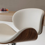 Load image into Gallery viewer, Modern Walnut Bentwood Adjustable Bar Stool Upholstered Swivel Counter Chair 1 Piece