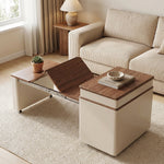 Load image into Gallery viewer, Modern Lift Top Coffee Table with Storage Extendable Wooden Coffee Table with Open Shelves Multi-Functional Living Room Table