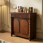 Load image into Gallery viewer, Modern Vintage Sideboard Cabinet Solid Wood Buffet Cabinet with Fluted Design and Arched Doors Storage Console