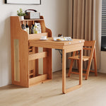 Load image into Gallery viewer, 69" Rattan Cabinet Murphy Dining Table Set with USB Charging