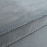 Load image into Gallery viewer, Close-up of soft gray fabric upholstery on the sleeper sofa bed