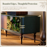 Load image into Gallery viewer, 82.6" Jungle Print Mid Century Wood TV Stand