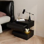 Load image into Gallery viewer, Modern Nightstand with Scratch-Resistant Leather & Smart Sensor Lighting