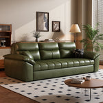 Load image into Gallery viewer, Side angle of sofa bed showing ergonomic cushioned armrest