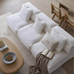 Load image into Gallery viewer, Modern Modular Sectional Sofa Removable Washable Cover Cream Upholstery Minimalist Low Profile Design