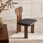 Load image into Gallery viewer, Modern Artistic Dining Chair Set of 2 Solid Wood Frame Upholstered Seat Carved Back Accent Chair