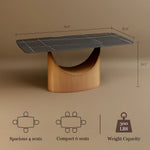 Load image into Gallery viewer, Modern Dining Table Sintered Stone Matte Black Surface