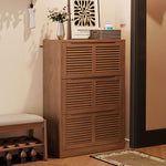 Load image into Gallery viewer, 31.4'' Modern Wooden Flip-Door Shoe Cabinet Slim Space-Saving Entryway Storage Organizer