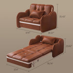 Load image into Gallery viewer, Modern Extendable Sofa Bed with Pull-Out Sleeping Platform