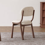 Load image into Gallery viewer, Set of 2 Modern Upholstered Dining Chair Solid Wood Frame Soft Boucle Seat Minimalist Comfort