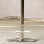 Load image into Gallery viewer, 1 Piece Modern Boucle Adjustable Bar Stool with Sculptural Backrest and Stainless Steel Base