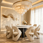 Load image into Gallery viewer, 1 PC Sculptural Curved Back Channel Stitch High End Dining Side Chair