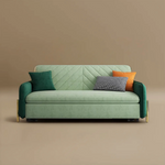 Load image into Gallery viewer, Modern Velvet Convertible Sofa Bed with Hidden Storage & Metal Frame