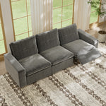 Load image into Gallery viewer, 115.35'' CloudLuxe Power Reclining 3-Seat Sofa Linen Fabric Cloud Comfort