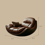 Load image into Gallery viewer, Modern Oversized Faux Leather Lounge Chair Deep Seat Lazy Sofa Accent Chair