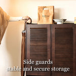 Load image into Gallery viewer, 31.4''/47.2'' Modern Wooden Shoe Cabinet with Louvered Doors Large Capacity Entryway Storage Organizer