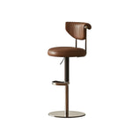 Load image into Gallery viewer, 1 Piece Modern Adjustable Bar Stool with Geometric Woven Velvet Upholstery and Stainless Steel Base