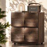 Load image into Gallery viewer, Modern Solid Wood Nightstand with Sculpted Drawer Design