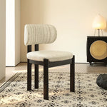 Load image into Gallery viewer, Set of 2 Modern Scandinavian Fabric Dining Chairs with Solid Wood Frame