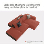 Load image into Gallery viewer, Modern Modular Top-Grain Leather Sectional Sofa
