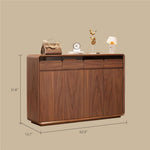 Load image into Gallery viewer, 55.1''/62.9'' Modern Walnut Shoe Cabinet with Storage Drawers Large Capacity Entryway Organizer