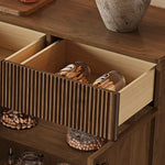 Load image into Gallery viewer, 59'' Modern Wooden Sideboard with Fluted Detail Minimalist Storage Cabinet