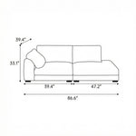 Load image into Gallery viewer, Modern Velvet Sofa Deep Seat Asymmetrical Design Removable Cover Couch