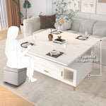 Load image into Gallery viewer, 47.2'' Modern Multifunctional Lift-Top Coffee Table with Storage Dual-Use Coffee & Dining Table
