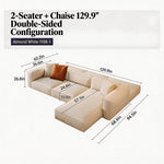 Load image into Gallery viewer, Modern Double-Sided Sectional Sofa in Skin-Friendly Cat-Scratch Fabric with Latex Support