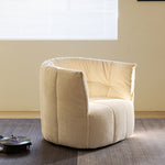 Load image into Gallery viewer, Modern Curved Lounge Chair Soft Upholstered Accent Chair Deep Seat Minimalist Armchair