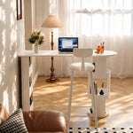 Load image into Gallery viewer, Multi Function White Sofa Side Bar Table with Layered Storage Space