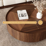 Load image into Gallery viewer, Round Wooden Coffee Table Modern Minimalist Design Large Storage Space