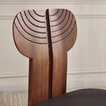 Load image into Gallery viewer, Modern Artistic Dining Chair Set of 2 Solid Wood Frame Upholstered Seat Carved Back Accent Chair