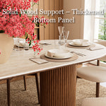 Load image into Gallery viewer, 62.9''/70.8''Modern Oval Dining Table Timeless Elegance Meets Lasting Craftsmanship