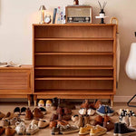 Load image into Gallery viewer, 39.3'' Modern Wooden Louvered Door Shoe Cabinet Large Capacity Hidden Shoe Storage