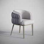 Load image into Gallery viewer, Set of 2 Modern Upholstered Dining Chair with Curved Backrest Cream Accent Chair Minimalist Dining Chair