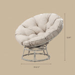 Load image into Gallery viewer, Round Papasan Lounge Chair with Plush Cushioned Seat