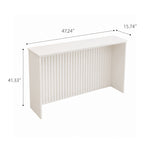 Load image into Gallery viewer, Contemporary Luxury Sintered Marble Slat and Lacquering Steel Panel Craftsmanship Bar Corner Table Set Collection