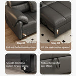 Load image into Gallery viewer, Modern Faux Leather Sofa Bed Convertible Sleeper with Pull Out Design Pet Friendly