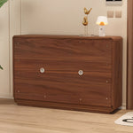 Load image into Gallery viewer, 55.1''/62.9'' Modern Walnut Shoe Cabinet with Storage Drawers Large Capacity Entryway Organizer