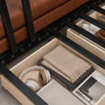 Load image into Gallery viewer, 89.7'' Cat Scratch-Resistant Sofa Bed Hidden Storage Convertible Design Durable Comfort
