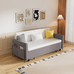 Load image into Gallery viewer, 66.9"Convertible Sofa Bed Modern Minimalist Style with Side Pockets