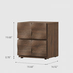 Load image into Gallery viewer, Modern Solid Wood Nightstand with Sculpted Drawer Design