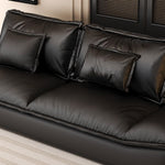 Load image into Gallery viewer, Modern Low-Profile Cat-Scratch Leather Sofa