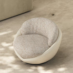 Load image into Gallery viewer, Modern Swivel Accent Chair Minimalist Bouclé Lounge Chair with Curved Upholstery